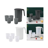 Maxbell 2.5L Water Jug Pitcher and 4 Cups Water Carafe for Camping Picnic Party black