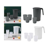 Maxbell 2.5L Water Jug Pitcher and 4 Cups Water Carafe for Camping Picnic Party black