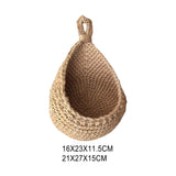 Maxbell Hanging Woven Baskests Home Decor Flowers Planters for Kitchen Bar Home 16cmx23cmx11.5cm