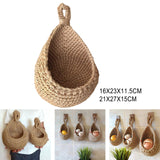 Maxbell Hanging Woven Baskests Home Decor Flowers Planters for Kitchen Bar Home 16cmx23cmx11.5cm