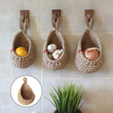 Maxbell Hanging Woven Baskests Home Decor Flowers Planters for Kitchen Bar Home 16cmx23cmx11.5cm