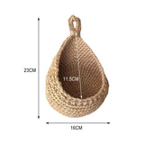 Maxbell Hanging Woven Baskests Home Decor Flowers Planters for Kitchen Bar Home 16cmx23cmx11.5cm