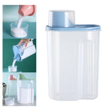 Maxbell Kitchen Rice Storage Bin Household Laundry Powder Storage Box for Rice Beans Blue