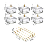 Maxbell Divided Serving Platter Storage Container Multipurpose for Nuts Dessert Home 6 Grids Clear