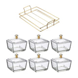 Maxbell Divided Serving Platter Storage Container Multipurpose for Nuts Dessert Home 6 Grids Clear