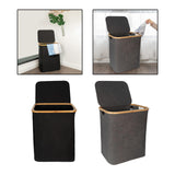 Maxbell Laundry Hamper with Easy Carry Handles Large Laundry Basket for Laundry Room Black