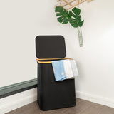 Maxbell Laundry Hamper with Easy Carry Handles Large Laundry Basket for Laundry Room Black