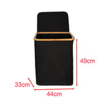 Maxbell Laundry Hamper with Easy Carry Handles Large Laundry Basket for Laundry Room Black
