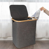 Maxbell Laundry Hamper with Easy Carry Handles Large Laundry Basket for Laundry Room Gray