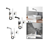 Maxbell Bathroom Sink Faucet with Pull Out Sprayer Kitchen Sink Faucet Gray