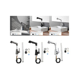 Maxbell Bathroom Sink Faucet with Pull Out Sprayer Kitchen Sink Faucet Gray