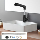 Maxbell Bathroom Sink Faucet with Pull Out Sprayer Kitchen Sink Faucet Black