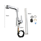 Maxbell Bathroom Sink Faucet with Pull Out Sprayer Kitchen Sink Faucet Argent