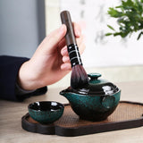 Maxbell Tea Ceremony Six Gentlemen Set Traditional Kung Fu Tea Set for Preparing Tea Style D