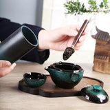 Maxbell Tea Ceremony Six Gentlemen Set Traditional Kung Fu Tea Set for Preparing Tea Style D
