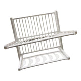 Maxbell Folding Dish Rack Dish Drainer Collapsible Dish Drying Rack for Home Kitchen White