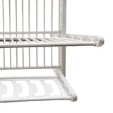 Maxbell Folding Dish Rack Dish Drainer Collapsible Dish Drying Rack for Home Kitchen White