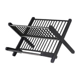 Maxbell Folding Dish Rack Dish Drainer Collapsible Dish Drying Rack for Home Kitchen Black