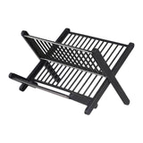 Maxbell Folding Dish Rack Dish Drainer Collapsible Dish Drying Rack for Home Kitchen Black