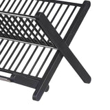 Maxbell Folding Dish Rack Dish Drainer Collapsible Dish Drying Rack for Home Kitchen Black