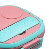 Maxbell Kids Lunch Box Cutlery Storage Reusable Bento Insulated Lunch Box for Picnic Pink 3 grids