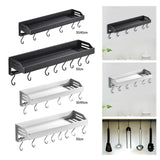 Maxbell Bathroom Floating Shelves Space Saving Modern Kitchen Wall Shelf with S Hook white 30cm