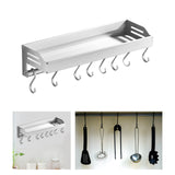 Maxbell Bathroom Floating Shelves Space Saving Modern Kitchen Wall Shelf with S Hook white 50cm