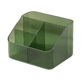 Maxbell Acrylic Desktop Organizer Portable Remote Control Holder for Countertop 4 Grids Green