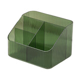 Maxbell Acrylic Desktop Organizer Portable Remote Control Holder for Countertop 4 Grids Green