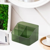Maxbell Acrylic Desktop Organizer Portable Remote Control Holder for Countertop 4 Grids Green
