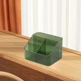 Maxbell Acrylic Desktop Organizer Portable Remote Control Holder for Countertop 4 Grids Green