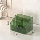 Maxbell Acrylic Desktop Organizer Portable Remote Control Holder for Countertop 4 Grids Green