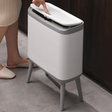 Maxbell 12L Trash Can with Lid Modern Nordic Waste Basket for Bedroom Kitchen