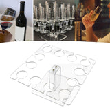 Maxbell Acrylic Wine Glass Holder Sturdy Mini Universal for Wedding Countertop Table L