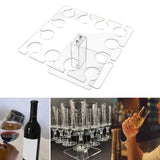 Maxbell Acrylic Wine Glass Holder Sturdy Mini Universal for Wedding Countertop Table L