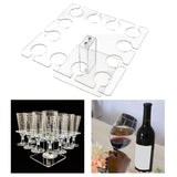 Maxbell Acrylic Wine Glass Holder Sturdy Mini Universal for Wedding Countertop Table L