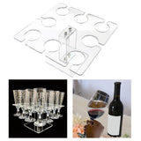 Maxbell Acrylic Wine Glass Holder Sturdy Mini Universal for Wedding Countertop Table S