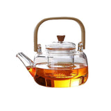 Maxbell High Borosilicate Glass Teapot Clear Kung Fu Tea with Strainer Stovetop Safe