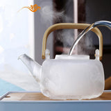 Maxbell High Borosilicate Glass Teapot Clear Kung Fu Tea with Strainer Stovetop Safe