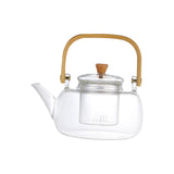 Maxbell High Borosilicate Glass Teapot Clear Kung Fu Tea with Strainer Stovetop Safe