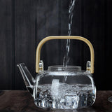 Maxbell High Borosilicate Glass Teapot Clear Kung Fu Tea with Strainer Stovetop Safe