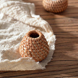 Maxbell Rattan Teapot Lid Holder Small Lid Rack for Kung Fu Ceramic Teapot Farmhouse