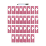 Maxbell 30Pcs Clothing Rack Size Dividers Blank Closet Dividers for Home Cloth Store pink
