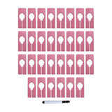 Maxbell 30Pcs Clothing Rack Size Dividers Blank Closet Dividers for Home Cloth Store pink