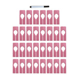 Maxbell 30Pcs Clothing Rack Size Dividers Blank Closet Dividers for Home Cloth Store pink