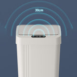 Maxbell Touchless Trash Can 13L Induction Rubbish Bin for Restaurant Dorm Room Hotel white