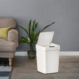 Maxbell Touchless Trash Can 13L Induction Rubbish Bin for Restaurant Dorm Room Hotel white