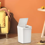 Maxbell Touchless Trash Can 13L Induction Rubbish Bin for Restaurant Dorm Room Hotel white
