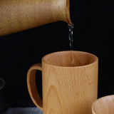Maxbell Tea Cup Water Cup Smooth Coffee Cup Vintage Juice Drink Mug Solid Wooden Mug 150ml