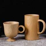 Maxbell Tea Cup Water Cup Smooth Coffee Cup Vintage Juice Drink Mug Solid Wooden Mug 150ml
